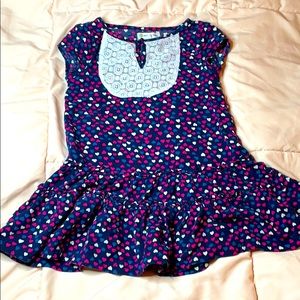 💕Tucker+Tate💕Rayon Heart Dress with Inset lace